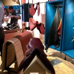 Not many people know this, but Hermès started out as a saddlery maker in 1837.  Area dedicated to saddle making of the highest quality.
Photo by BACO Team.